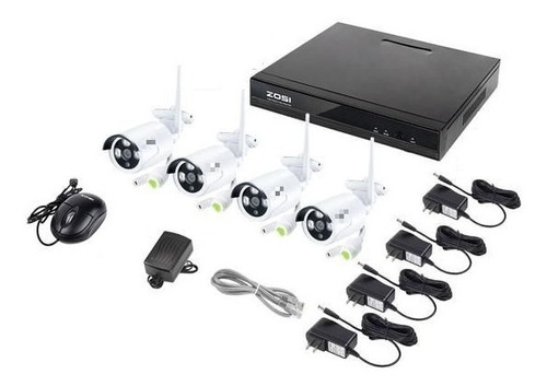 Kit Nvr Dvr 4 Camaras Inalambricas Hd Vga Hdmi