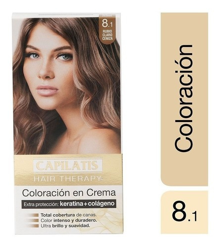 Kit Tintura en crema Capilatis  Hair Therapy Capilatis Hair Therapy coloración en crema tono 8.1 - rubio claro ceniza