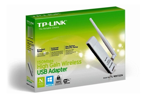 Tp-link - Adaptador Usb Inalambrico De Alta Ganancia 150mbps