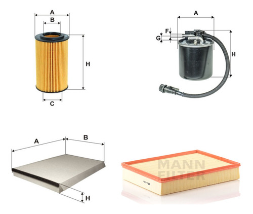 Kit De Filtros Sprinter 415 - 515 Mann Filter - Wix Filters