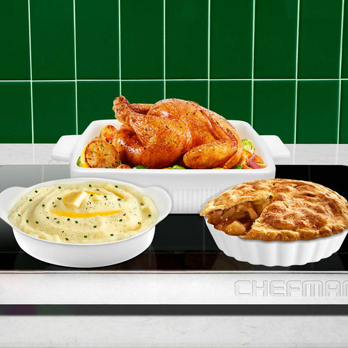 Chefman Bandeja Calentadora Eléctrica 52x40cm Ace Inox