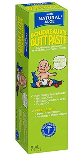 Boudreauxs Butt Paste  Jarabe Para Pañal Ungüento Ingredie