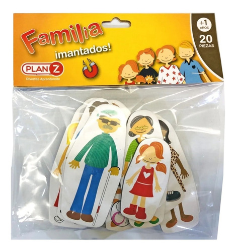 Figuras Imantadas Familia 20 Piezas Carton Duro Plan Z