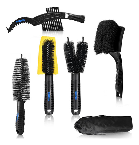 Xindell Kit De Limpieza De Bicicletas, 5 Cepillos De Limpiez