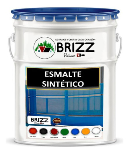 Esmalte Sintético Brizz Color Gris 8521 Tineta 4 Galones
