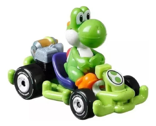 Carrinho Mario Kart Hot Wheels Gbg25 Yoshi Pipe Flames