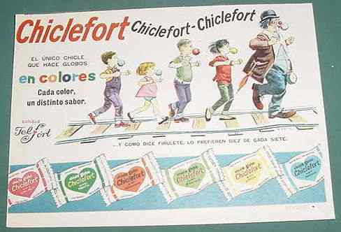 Publicidad Chicles Globo Chiclefort Felfort Firulete Mod. 2