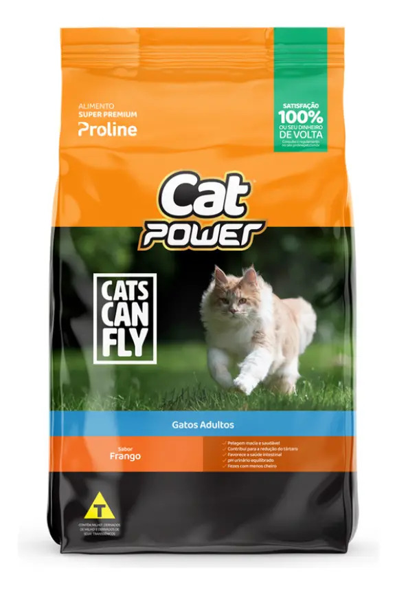 Ração Super Premium Cat Power Gato Adulto Frango 10,1kg