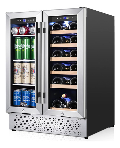 Tylza Refrigerador De Vino Y Bebidas De 24 Pulgadas De Zona 