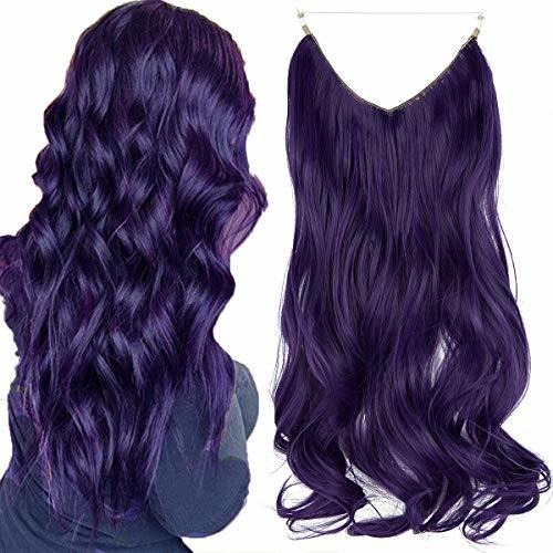 Postizos - Colored Hair Extensions Deep Purple Grape Curly L