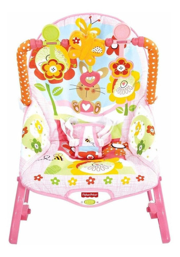 Cadeira de balanço para bebê Fisher-Price Y4544 coelho rosa