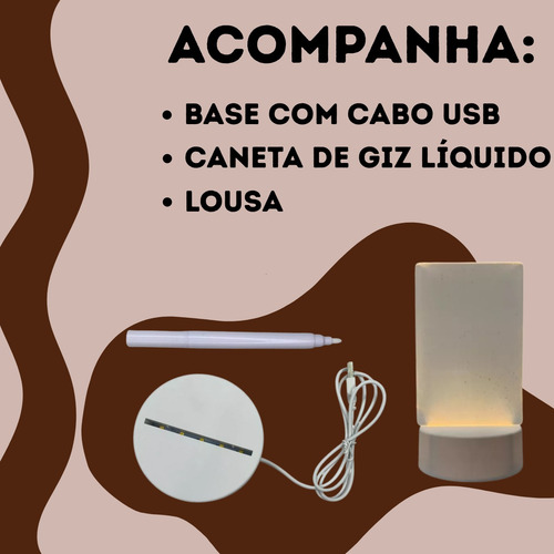 Kit 2 Luminárias Led De Escrever Com Caneta Lousa Mesa
