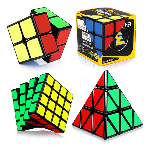 Speed Cube Set, Speed Cube Bundle De 2x2 3x3 4x4 Y Pyra...