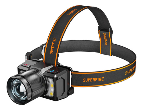 Superfire Linterna Frontal Led, 2000 Lumenes Super Brillante