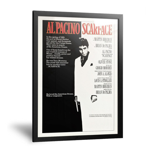 Cuadros Scarface Tony Montana Alpacino Poster Laminas 20x30