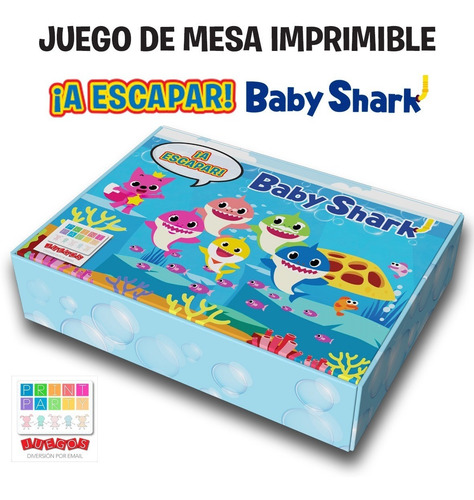 Juego De Mesa Imprimible ¡a Escapar! Baby Shark