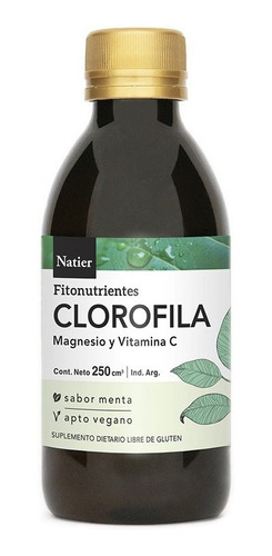 Natier Clorofila Liquida Magnesio Y Vitamina C X 250 Ml