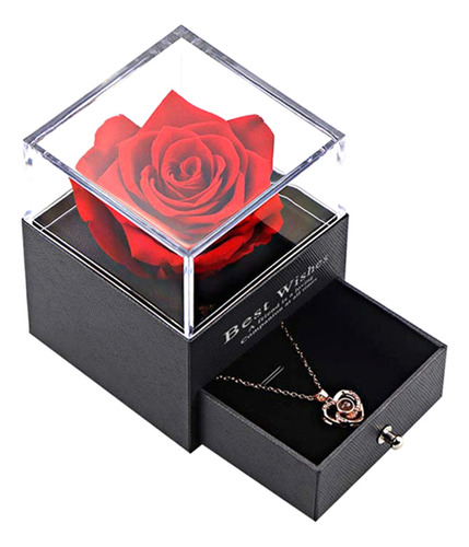 Collar De Regalo De Cumpleaños Para Mujer, Collar Rose Etern