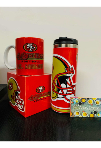 Taza+termo Equipo Fútbol Americano San Francisco 49ers Color Rojo