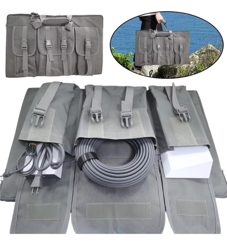 Funda Mochila Viaje Camping Para Starlink V3 Gen3 Accesorios Color Gris Diseño De La Tela Liso