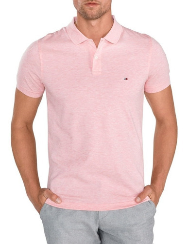 camisa tommy hilfiger rosa masculina