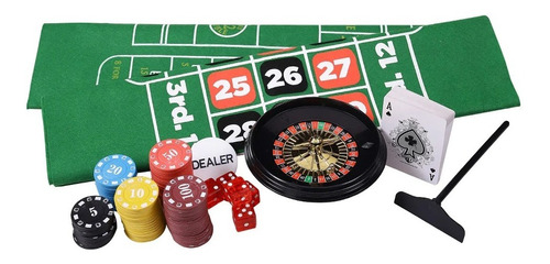 Casino Profesional 4 En 1 Poker Dados Ruleta Tapetes Fichas