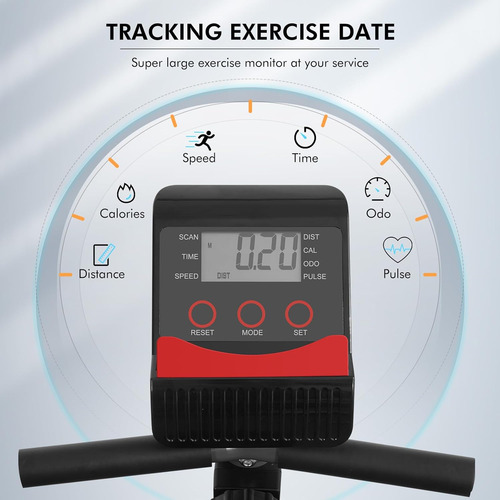 Bicicleta Estática Reclinada Con Lcd Y Mango De Frecuencia C
