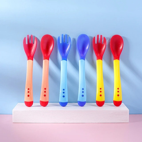 Set 2 Cucharas De Silicona Para Bebes