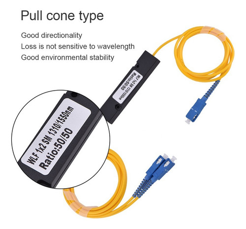 .. Cable Divisor De Fibra Óptica Sc Monomodo 1 A 2 Con Sc