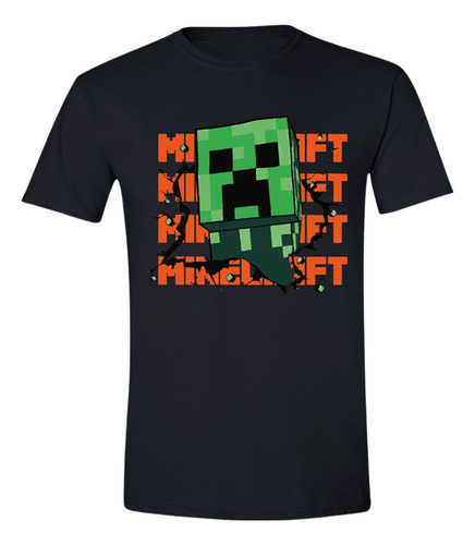 Playera Hombre Video Juego Minecraft Creeper