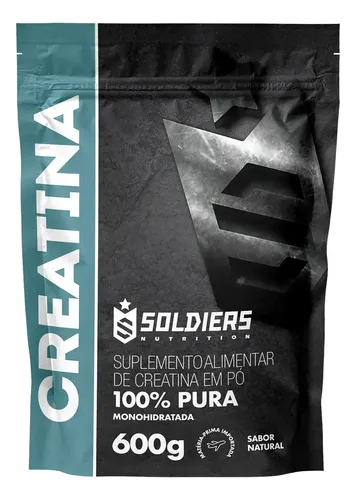 Creatina 600g Suplemento Em Pó 100% Pura Soldiers Nutrition