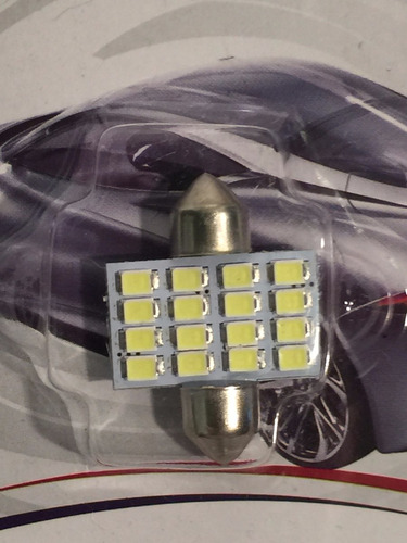 Tubo 16 Leds -12v 31mm Luz Techo O Baul Auto X Unidad