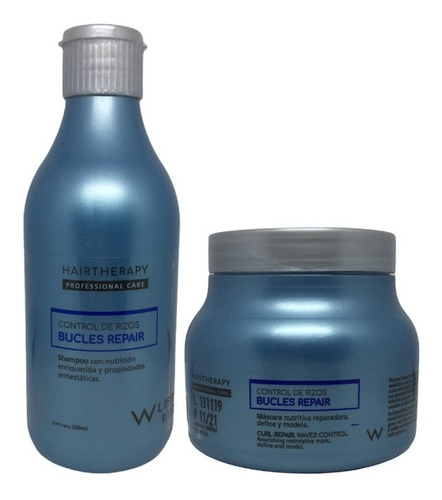 Shampoo + Máscara Bucles Repair Rulos Hair Therapy 300ml 