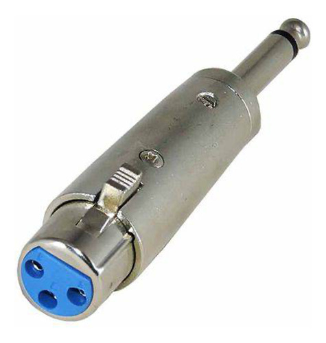 Conector Plug Adaptador Xlr Cannon Fêmea Para P10 Macho Mono