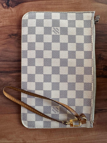 Bolsa Pochette Louis Vuitton Damier Azur Original Con Correa