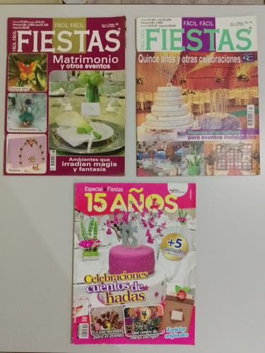 Revista Fiesta, Tres Ejemplares 15 Año Y Matrimonio.