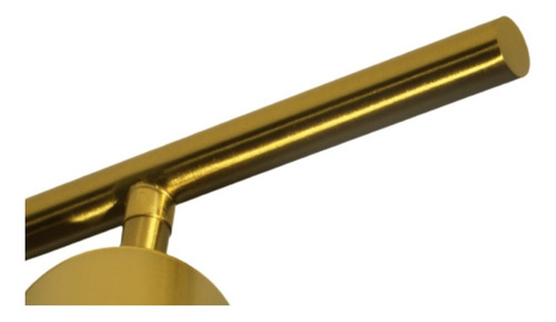 Imagen 3 de 10 de Lampara Aplique Spot 2 Luces Dorado Finetsa Gu10 Deco Leuk