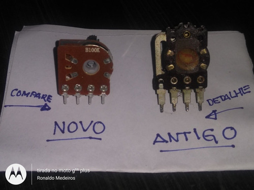 Imagem 2 de 8 de Potenciometro Volume 8 Pinos (gradiente ) 76,86,126 E 166