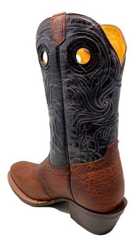 Bota Vaquera Caballero Estilo Harry Rubi Oxido Tacon Texano