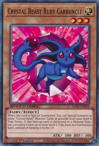 Crystal Beast Ruby Carbuncle (sgx1-enf04) Yu-gi-oh!