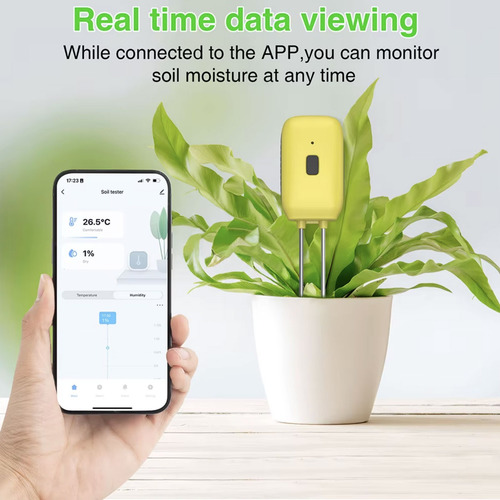 Medidor Suelo Inteligente Bluetooth 2en1 Humedad Temperatura