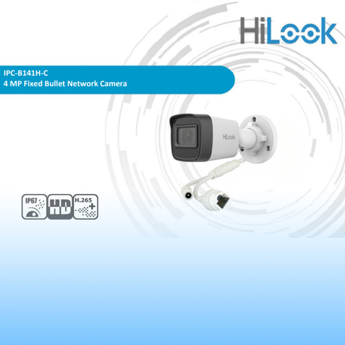Hilook Cámara De Seguridad Bala Ip Ipc-b141h-c 4 Mp Hikvision Alta Resolución Máxima Protección Ip67 Poe 30m Ir H.265+ Onvif Cctv Seguridad Para Hogar