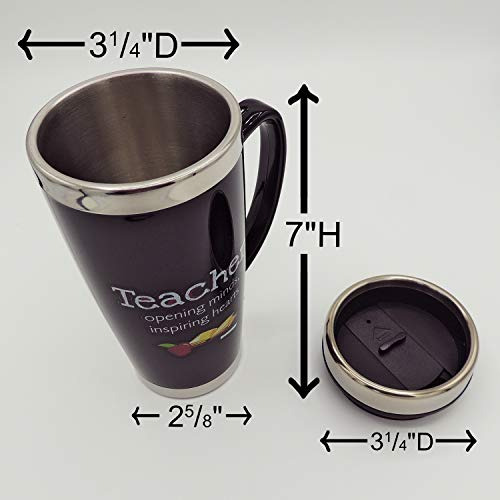Teachers Travel Mug - Insulated Coffee Thermos With Lid, Ins