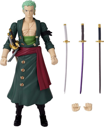 Imagen 5 de 8 de Figura De Acción Roronoa Zoro One Piece Anime Heroes Bandai
