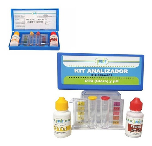 Imagen 1 de 2 de Kit Analizador De Cloro Y Ph Para Agua Para Piscinas Panda