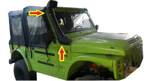 Imagen 5 de 7 de Kit Suzuki Lj 80 Extensiones Y Snorkel Anfibio Guardabarros