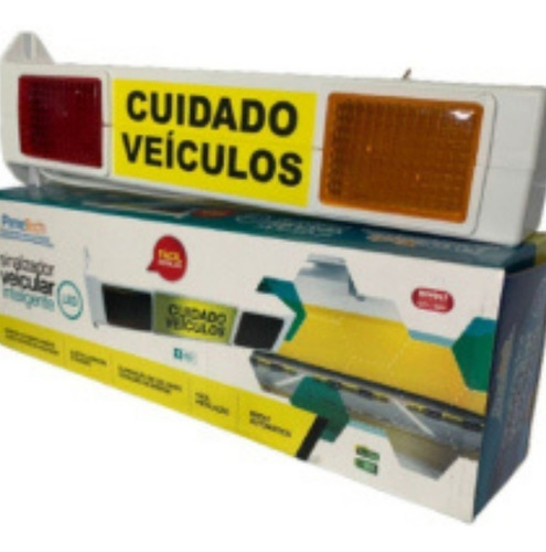 Sinalizador De Portão Garagem Led Automático Aviso Sonoro