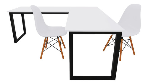 Conjunto Mesa Industrial Organizadora Multiuso Minimalista