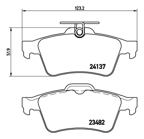 Brembo Balatas Mazda 3 Gt 2008-2013 Trasero