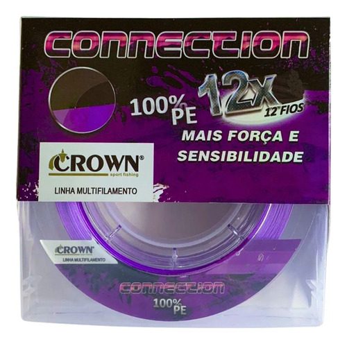 Linha Multifilamento Connection 12x Roxa 0,35mm 150m - Crown Cor Violeta